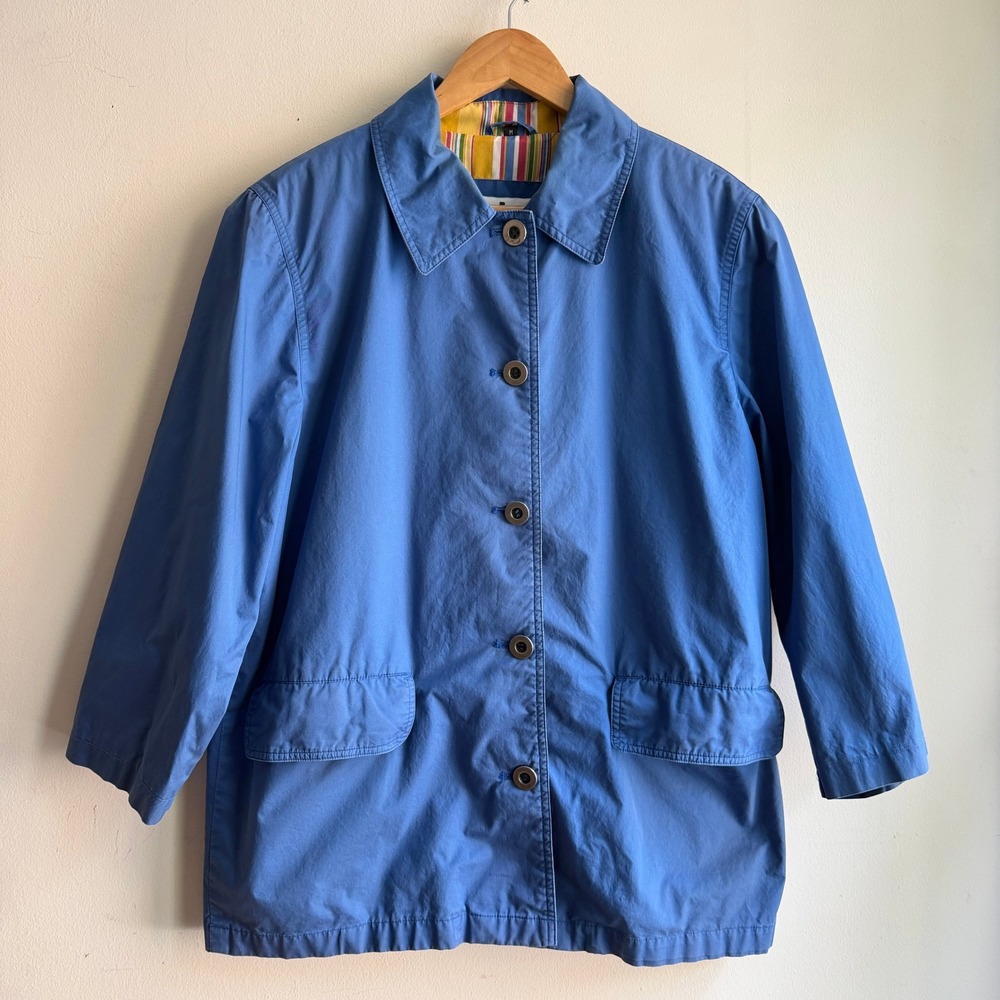 Utex Casual Collection Barn Jacket Striped Lining Blue Medium Patina